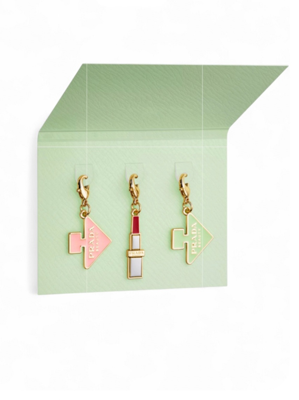 Authentic Prada Beauty 3 pc Charm Set